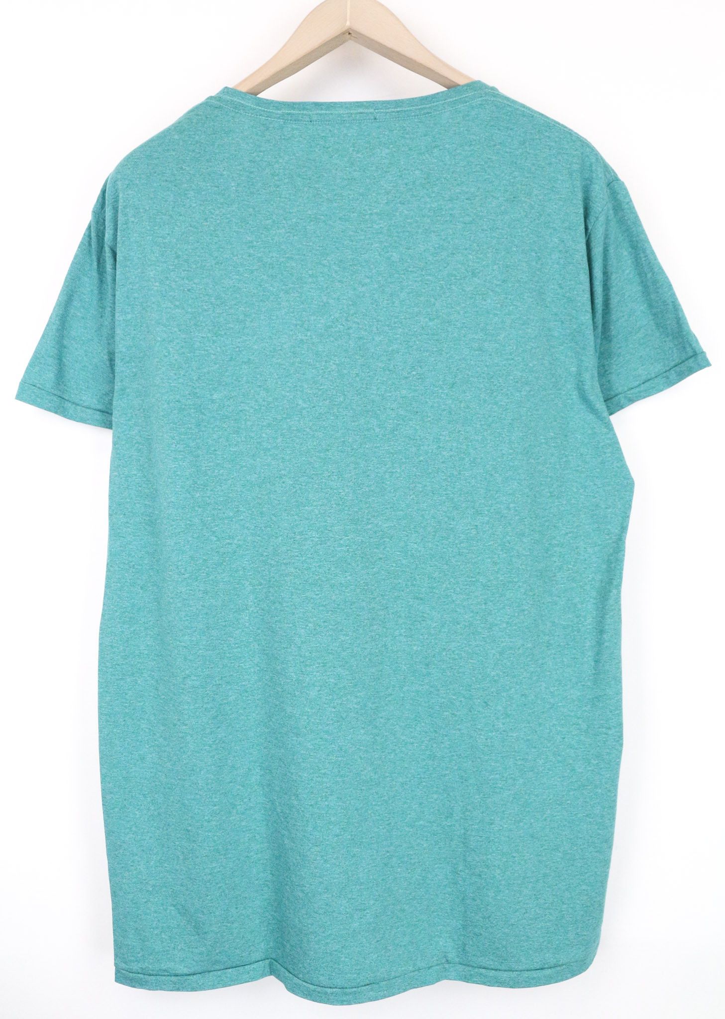 Scotch & Soda 2XL Seafoam Green Melange Cotton Logo T-Shirt 74564 Size US XXL / EU 58 / 5 - 2 Thumbnail