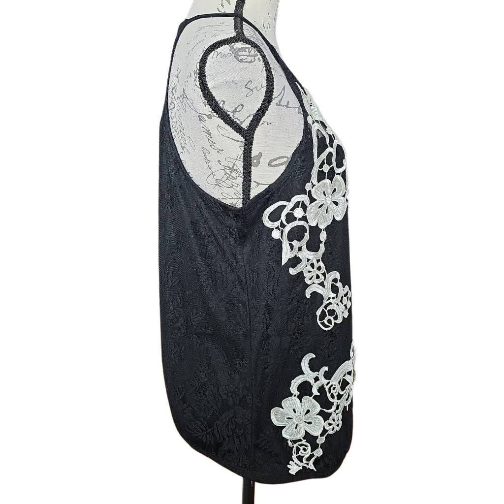 I.N.C INC International Concepts Women's Sz L Black White Lace Emb Size L / US 10 / IT 46 - 4 Thumbnail
