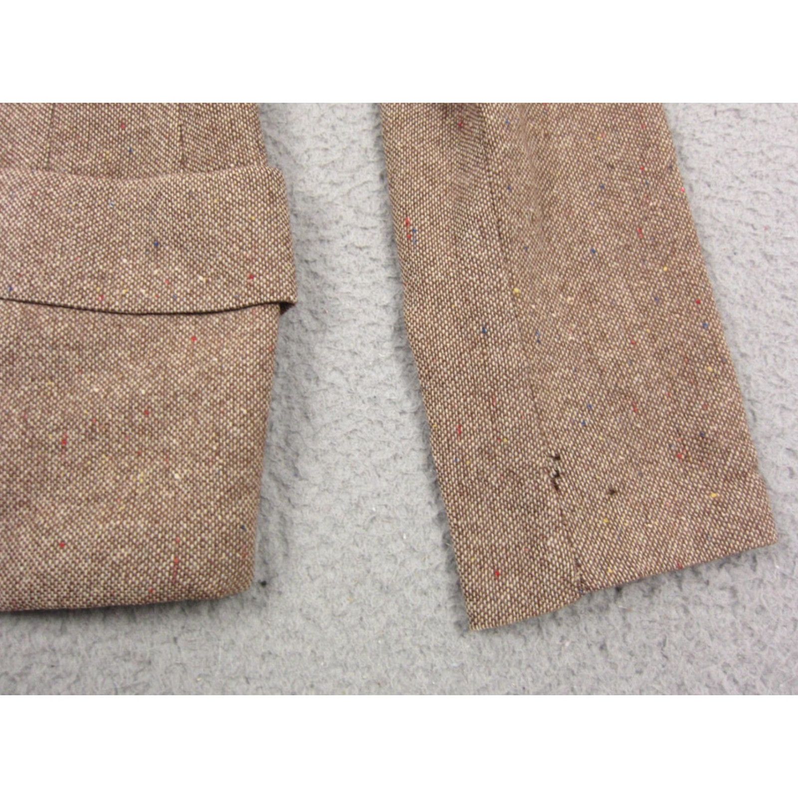 Vintage VINTAGE Fashioned by Lampl Tweed Jacket Womens Small Brown Blazer Coat 50s 60s 80s 90s Classic Size S / US 4 / IT 40 - 4 Thumbnail