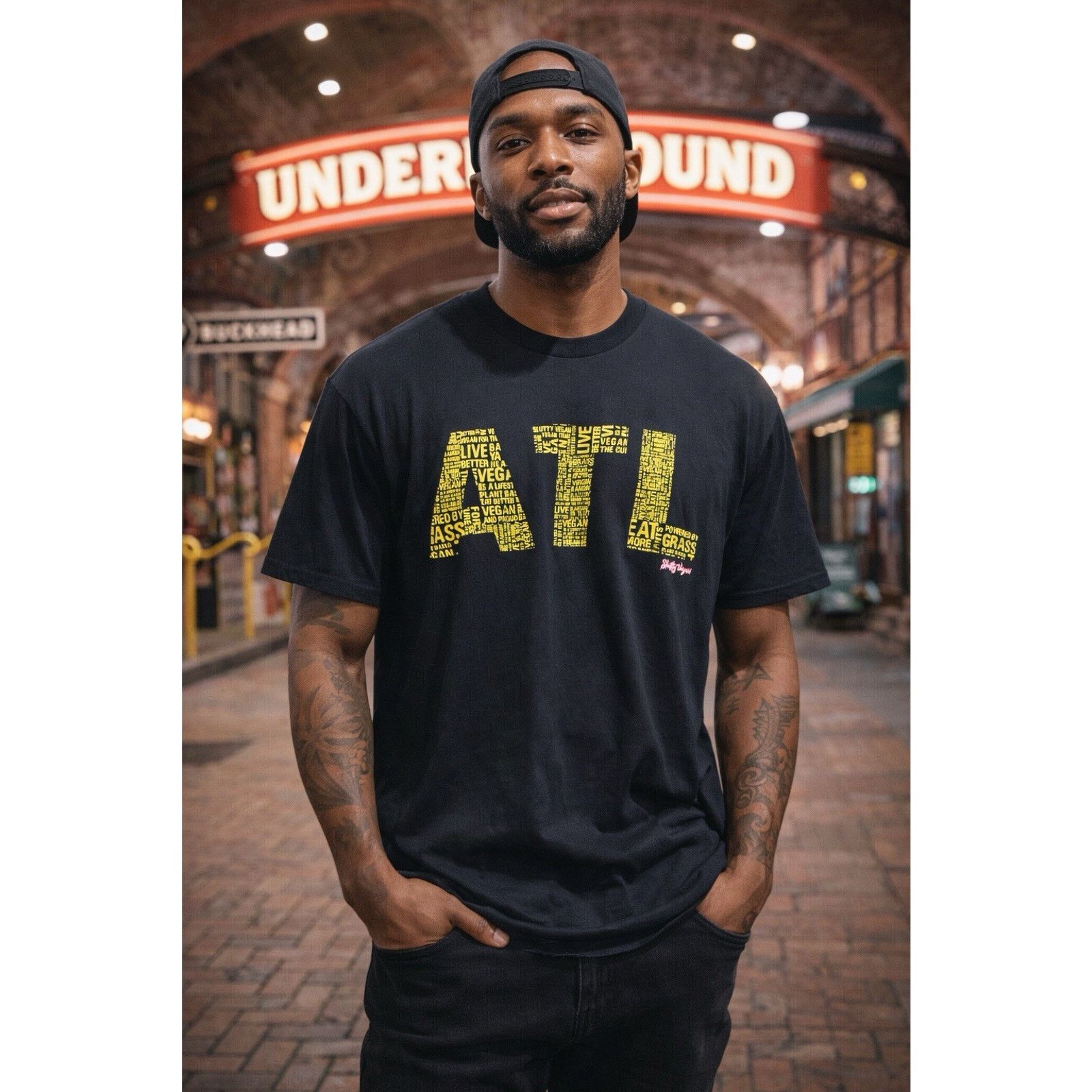 Other Slutty Vegan Atlanta Black Tee Sz L ATL wear pants slut NWT Size US L / EU 52-54 / 3 - 1 Thumbnail