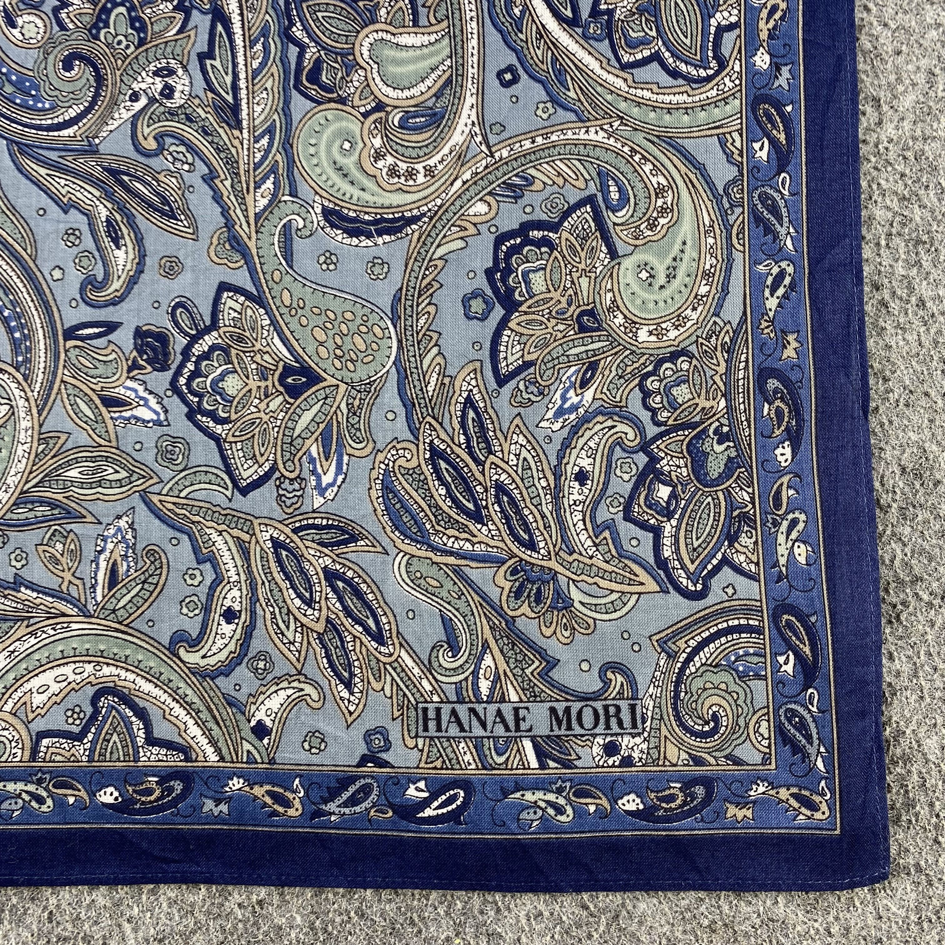 Hanae Mori Hanae Mori Paisley Handkerchief/Neckerchief/Bandana HC659 Size ONE SIZE - 3 Thumbnail