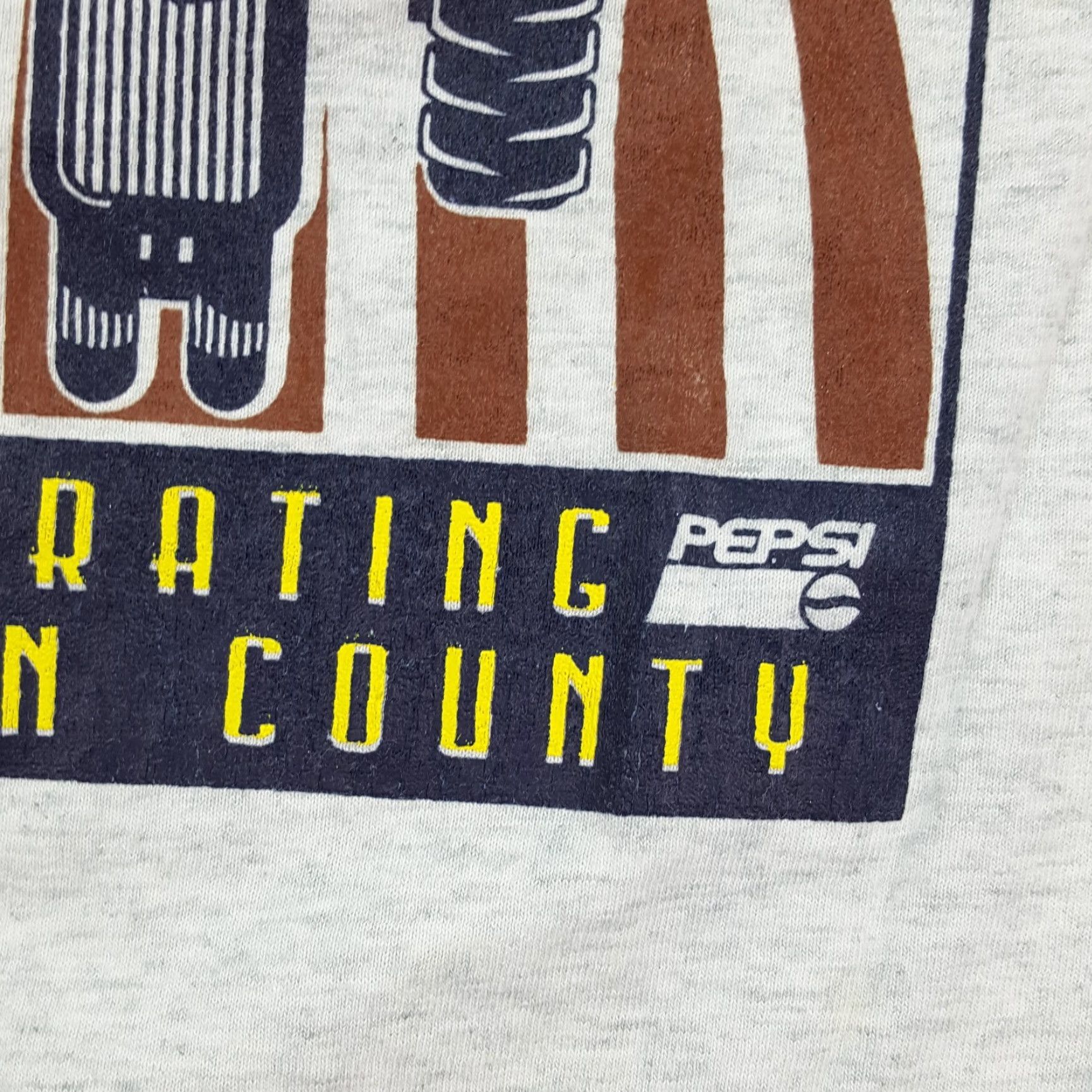 Fruit Of The Loom Vintage Farming Tractor Pepsi Farm Size S Gray Fall Summer T Shirt Mens Size US S / EU 44-46 / 1 - 5 Thumbnail