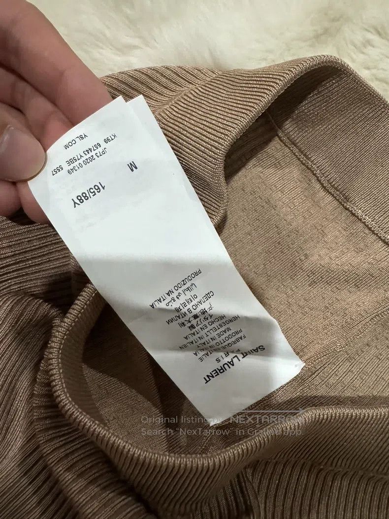 Saint Laurent Paris Saint Laurent Paris size M Women's Golden Logo Knit Bicycl Size US 27 - 4 Thumbnail