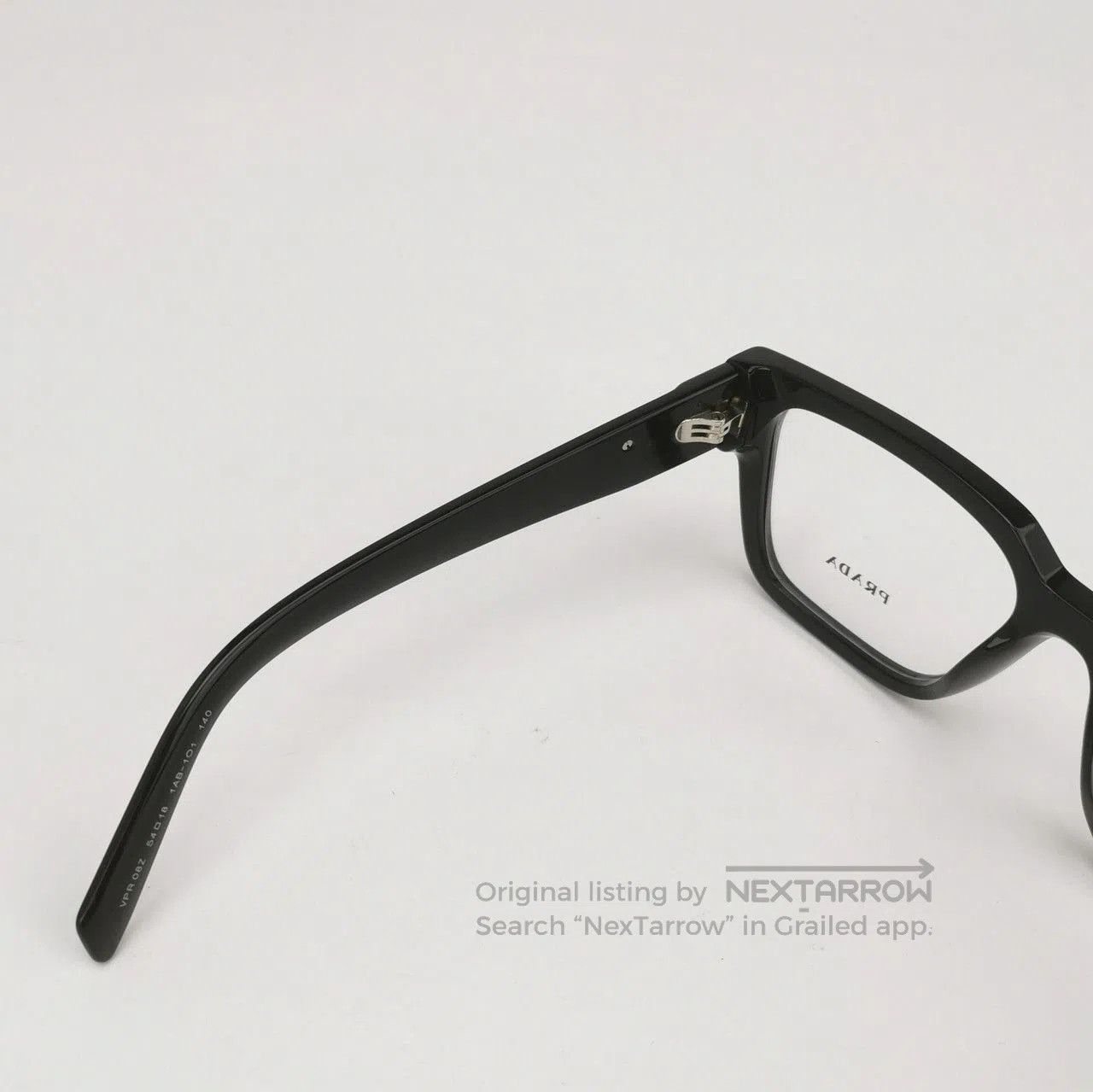 Prada Prada Black Triangle Logo Glasses. Size ONE SIZE - 4 Thumbnail