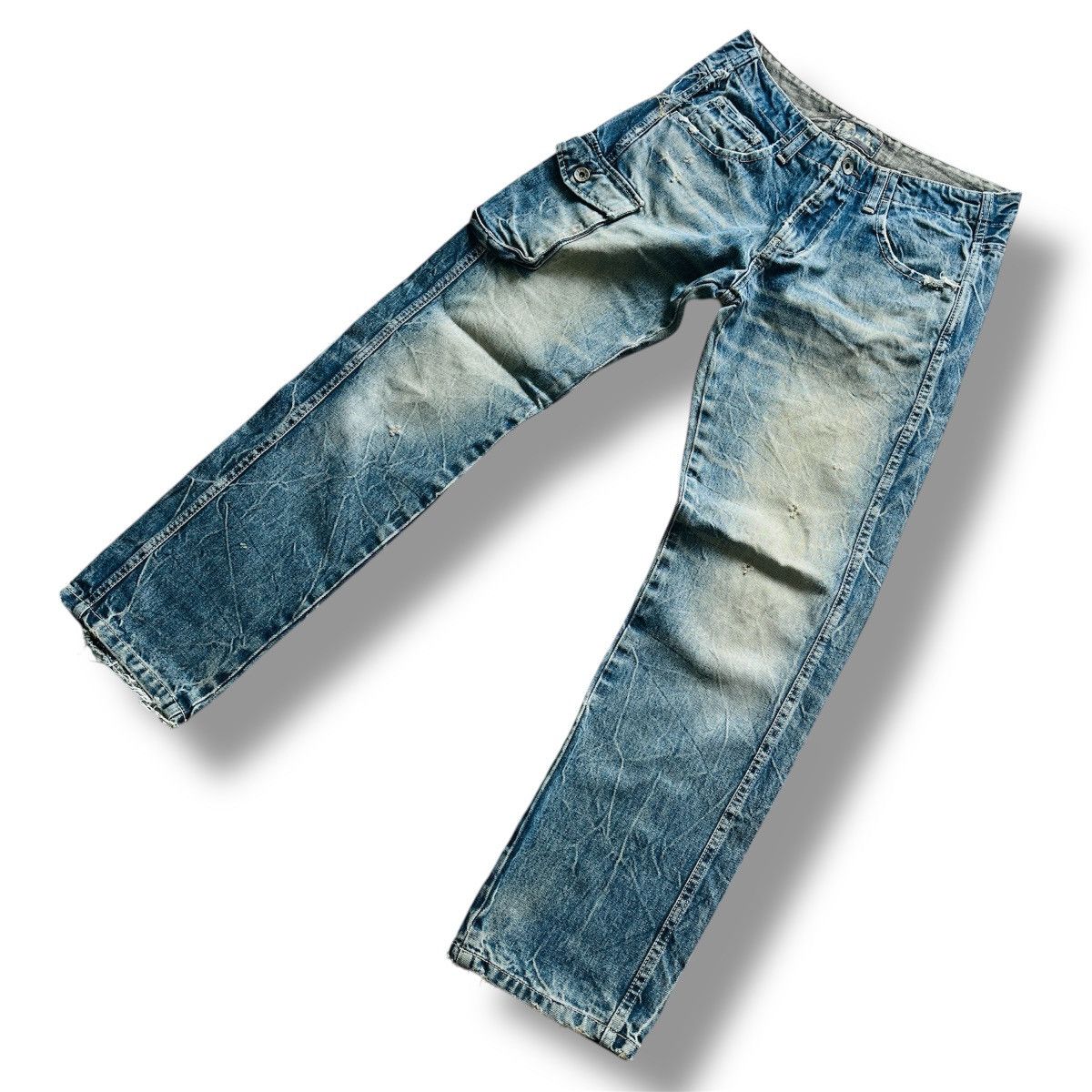 Le Grande Bleu (L.G.B.) × Vintage Vintage BLUE Grande Faded Acid Wash Denim Jeans Size US 29 - 1 Thumbnail