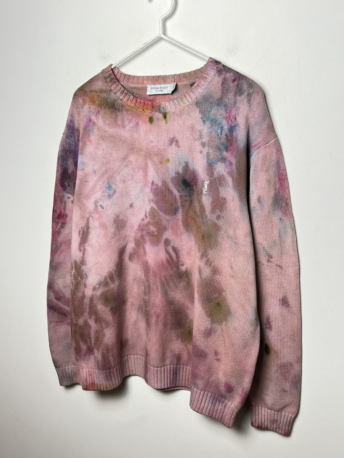 Yves Saint Laurent YSL y2k tie dye vintage sweater m-l Size US L / EU 52-54 / 3 - 3 Thumbnail