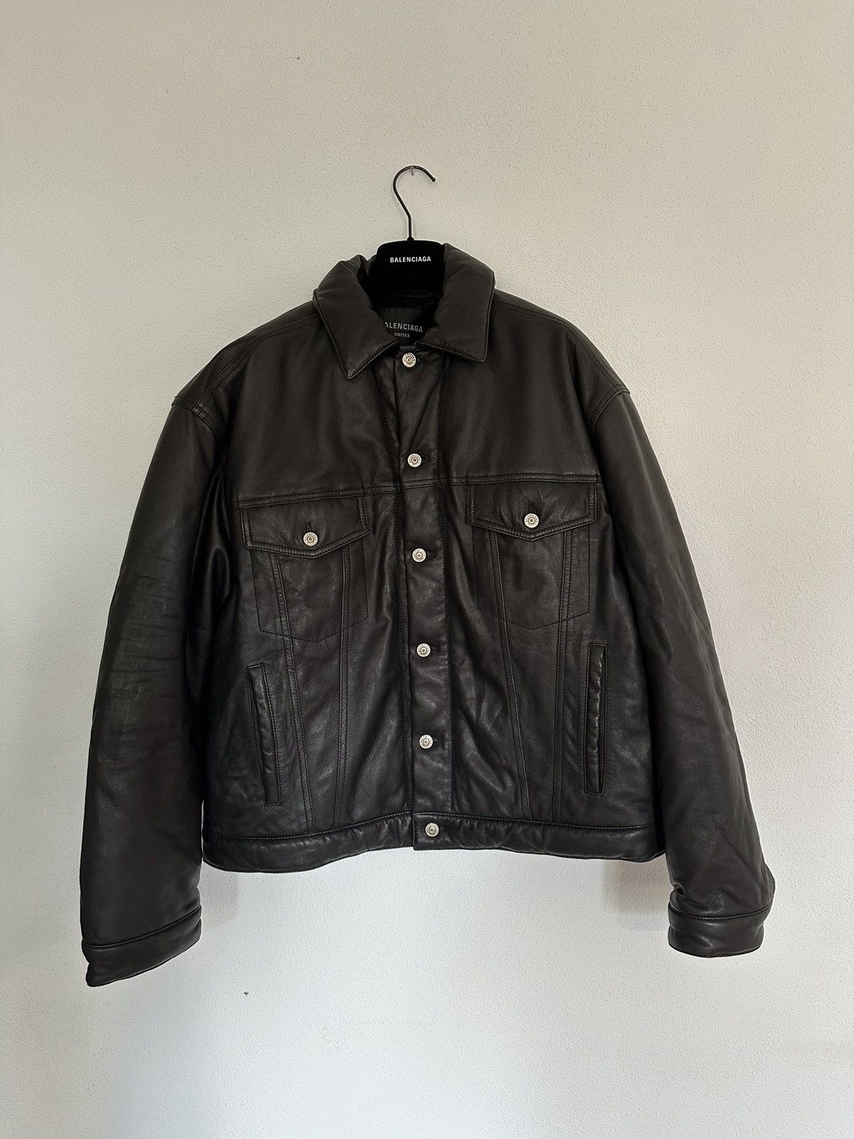 Balenciaga [6990$] SS24 Padded leather jacket | Grailed