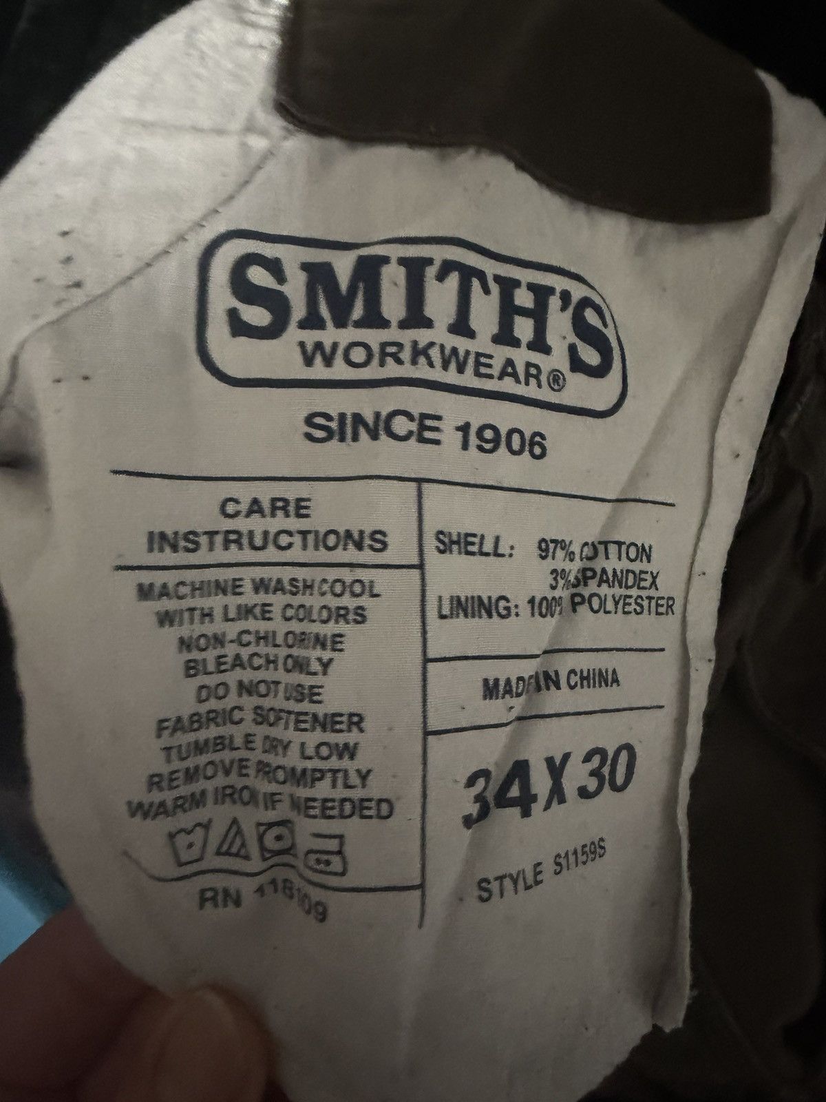 Smith's American Smith’s Workwear Fleece Lined Canvas Cargo Brown Pants 34x30 Size US 34 / EU 50 - 9 Thumbnail