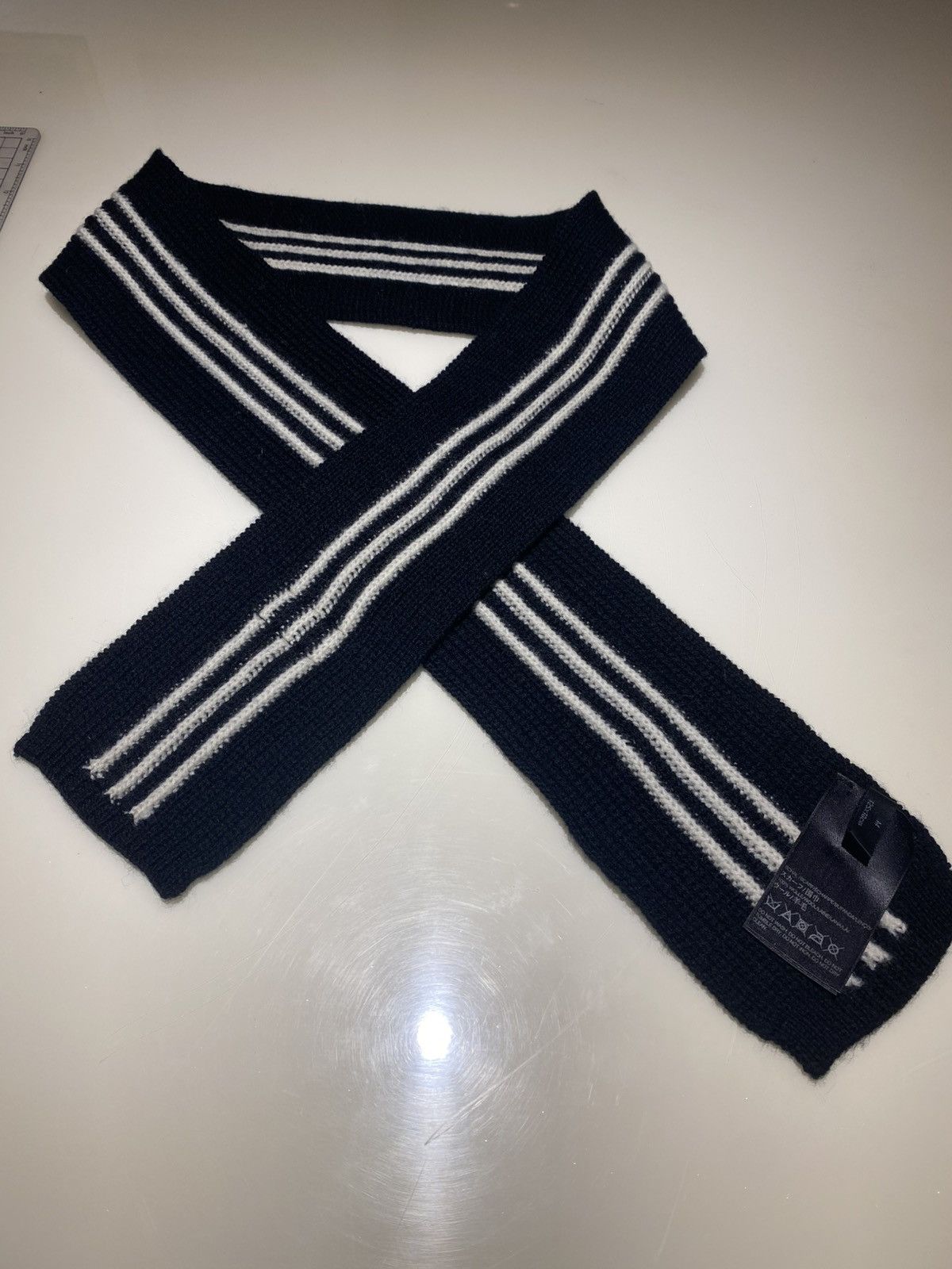 Adidas × Y-3 × Yohji Yamamoto Y-3 Wool Scarf 125X10CM Size ONE SIZE - 7 Thumbnail