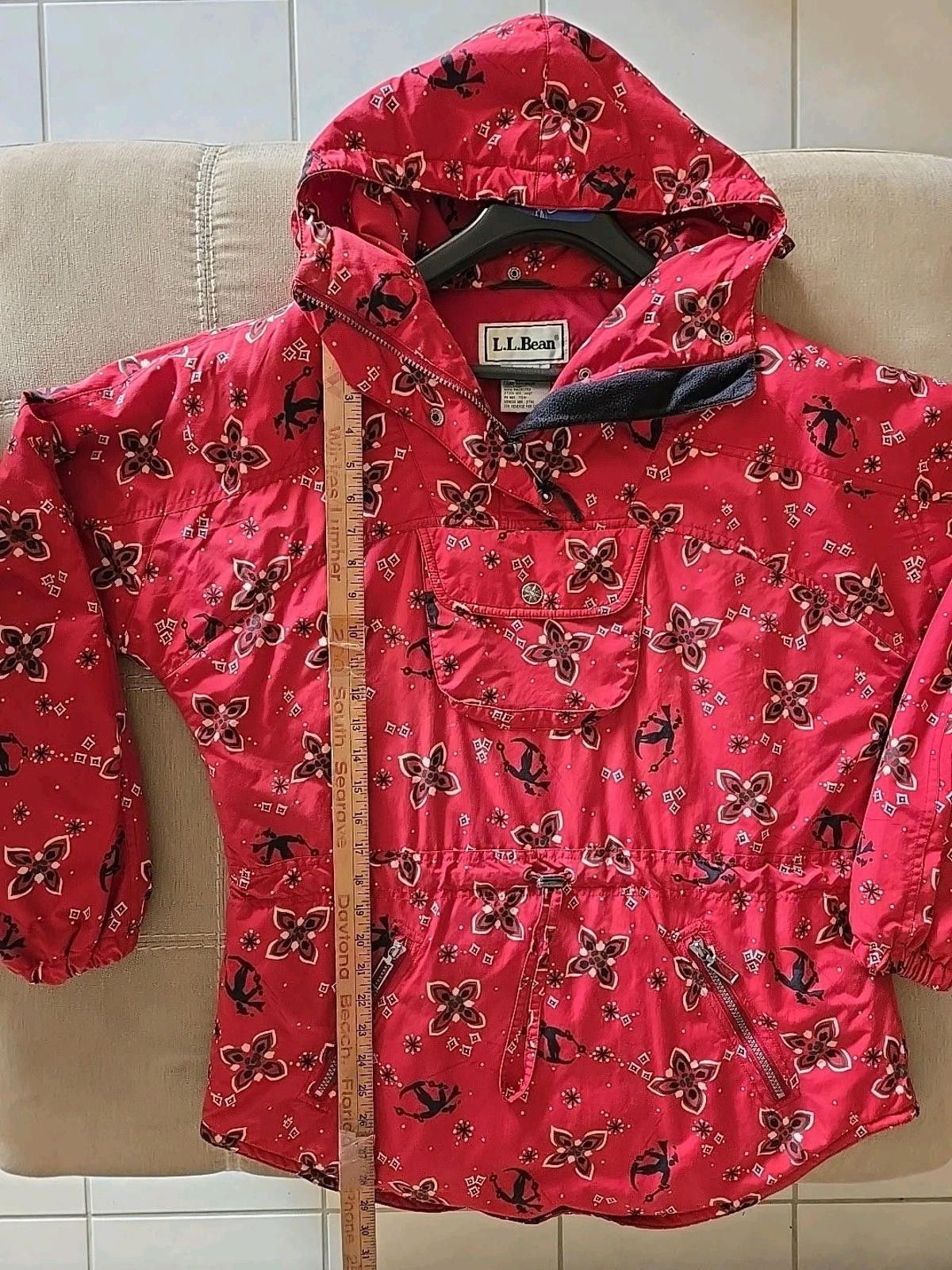 L.L. Bean Vtg LL BEAN Jacket Women's M Ski Pullover Red Insulated Size M / US 6-8 / IT 42-44 - 6 Thumbnail