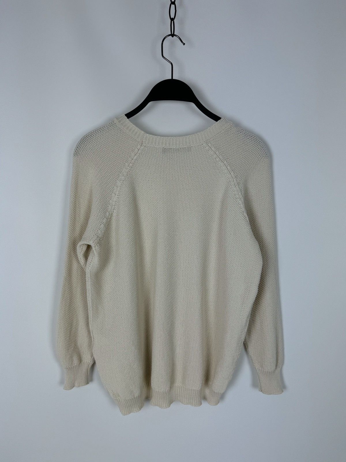 Weekend Max Mara Weekend Max Mara Beige Cotton Basic Sweater Size M / US 6-8 / IT 42-44 - 6 Thumbnail