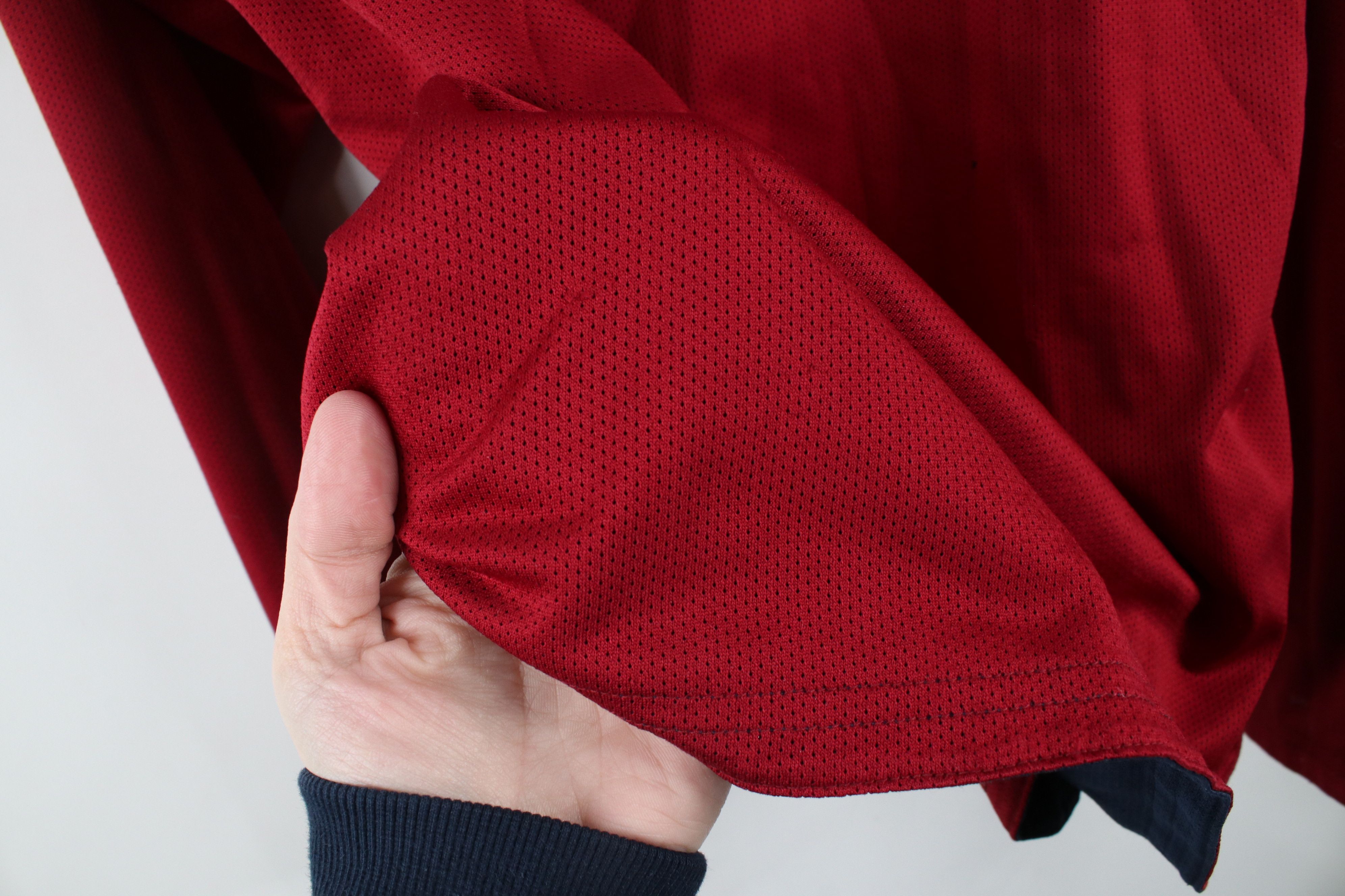 Nike × Vintage Vintage Nike Mini Swoosh Reversible Knit Hoodie Red Blue Size US S / EU 44-46 / 1 - 6 Thumbnail