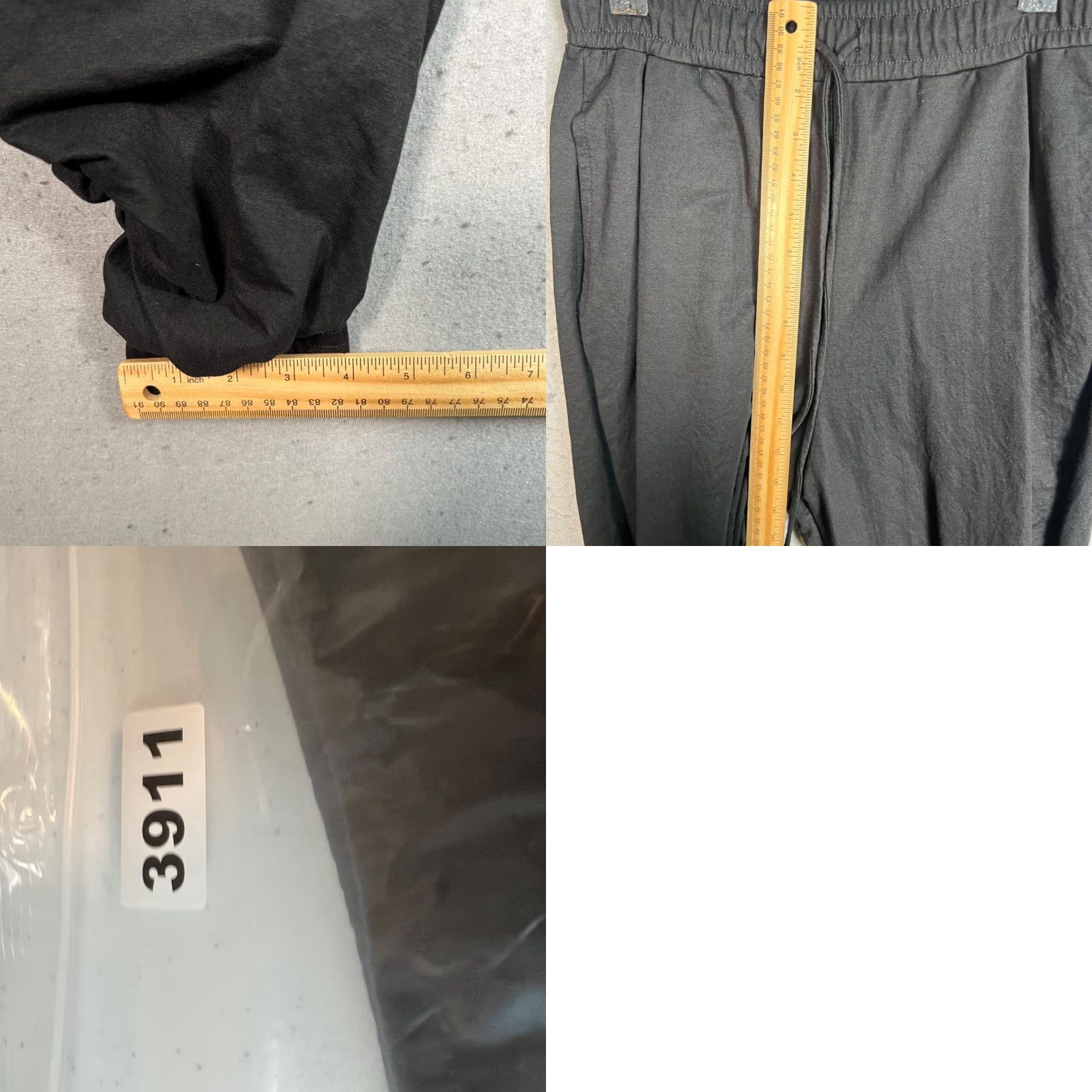 Zara Zara Black Relaxed Fit Jogger Pants Womens M Inseam 26 in Elastic Cuffs Tapered Front Flat Front Polyamide Viscose Polyester Size 32" / US 10 / IT 46 - 8 Thumbnail