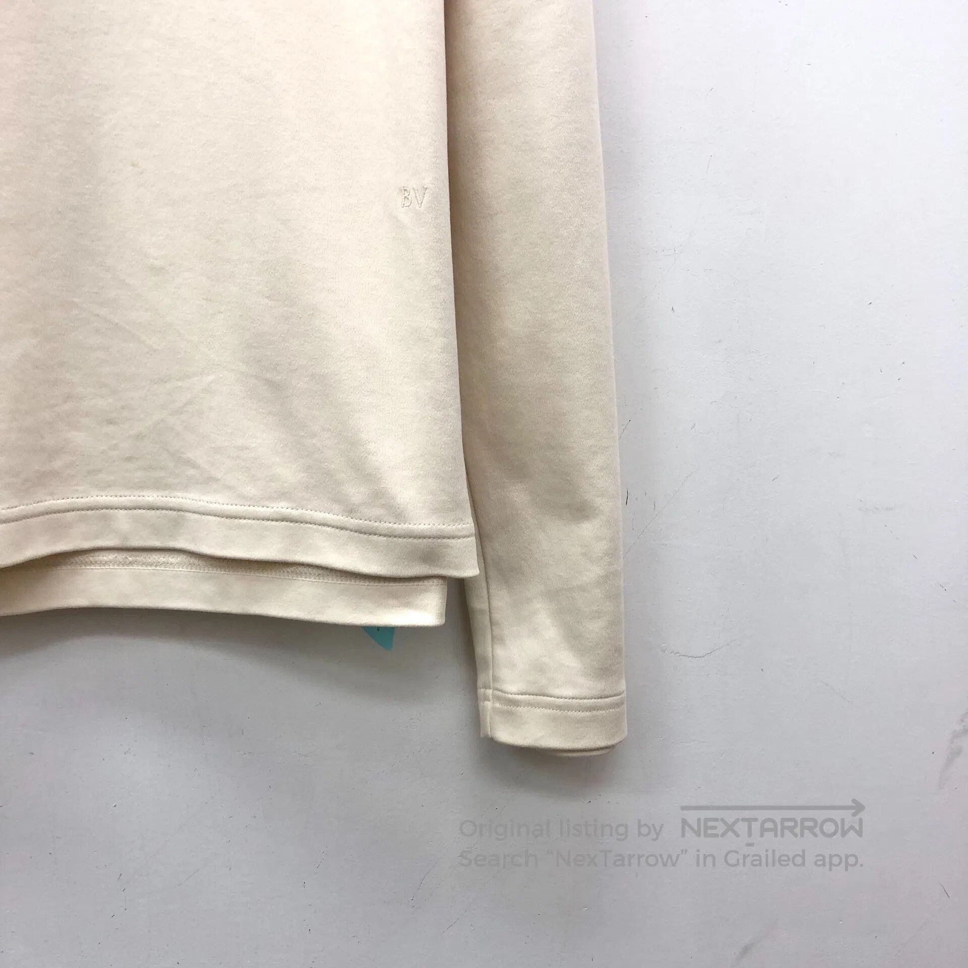 Bottega Veneta Bottega Veneta Nude cotton round-neck long-sleeve knit top Size L / US 10 / IT 46 - 4 Thumbnail