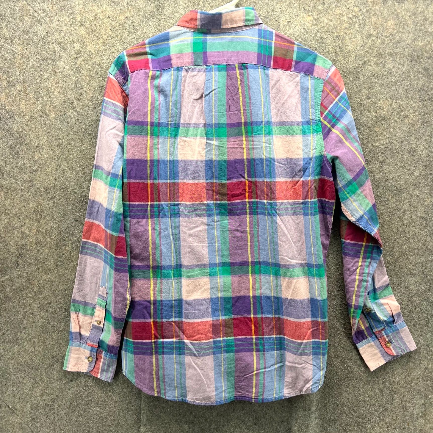J.Crew VINTAGE J.CREW Shirt Mens M Blue Pink Madras Plaid Button Up Classic Fit Preppy Decade: 2000s? Size US M / EU 48-50 / 2 - 2 Thumbnail