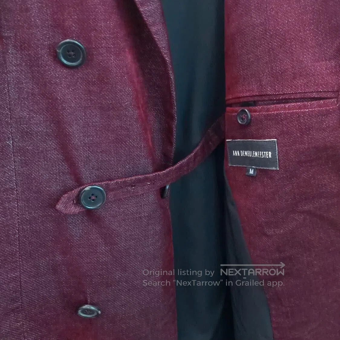 Ann Demeulemeester Ann Demeulemeester Bordeaux Coat. Size US M / EU 48-50 / 2 - 3 Thumbnail