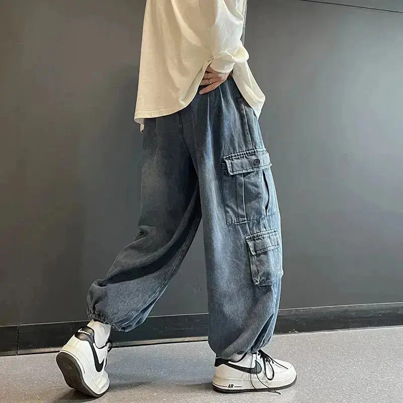 Japanese Brand Hip Hop Washed Loose Wide Leg Jeans Size US 32 / EU 48 - 1 Thumbnail