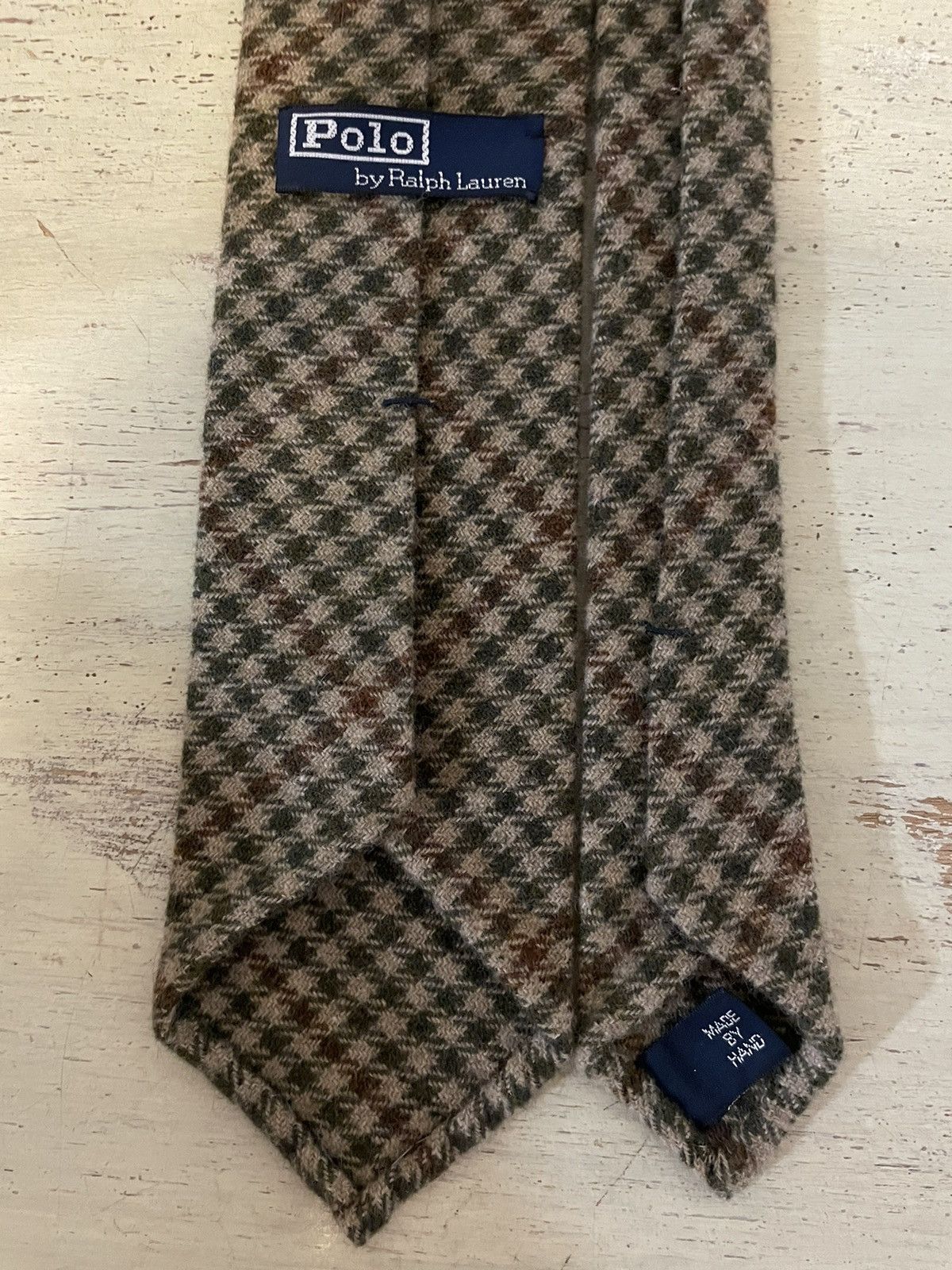 Polo Ralph Lauren Check Print Wool Tie Size ONE SIZE - 1 Thumbnail