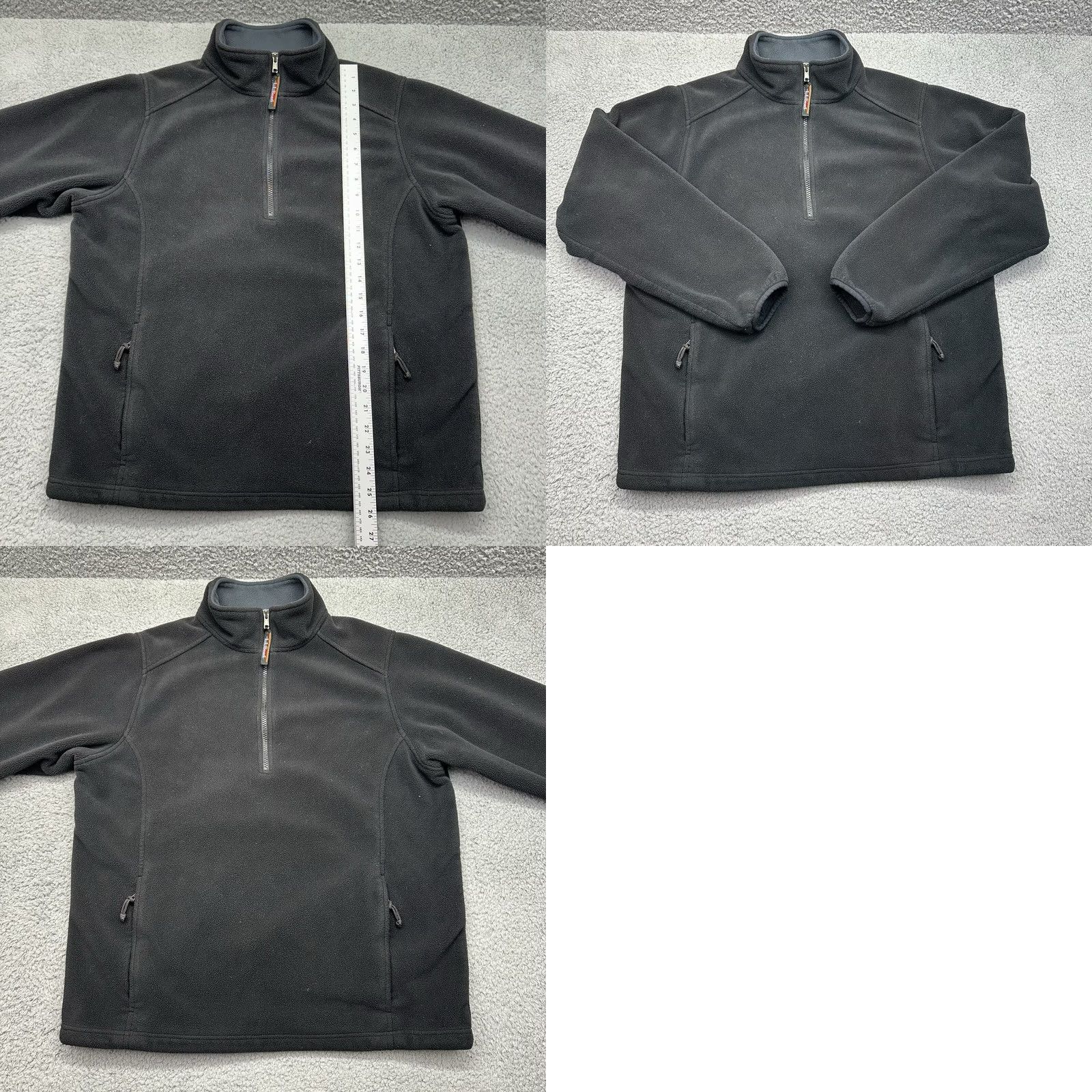 Vintage LL Bean Jacket Womens Large Regular Black Polyester Fleece 1/4 Zip Pullover WN37 Size L / US 10 / IT 46 - 8 Thumbnail