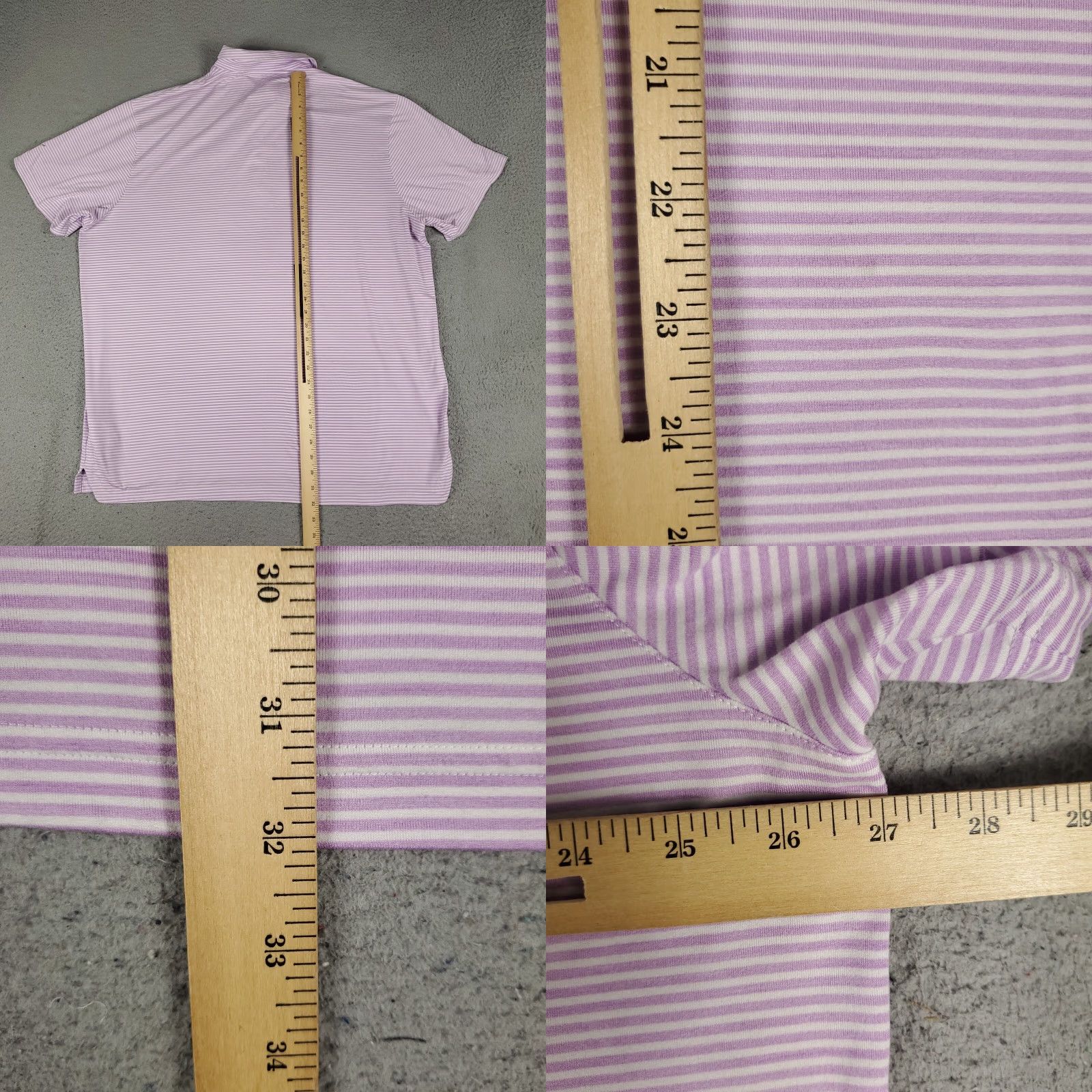 Puma Puma Polo Shirt Mens 2XL Purple Striped Polo Shirt Casual Golf Short Sleeve Size US XXL / EU 58 / 5 - 8 Thumbnail
