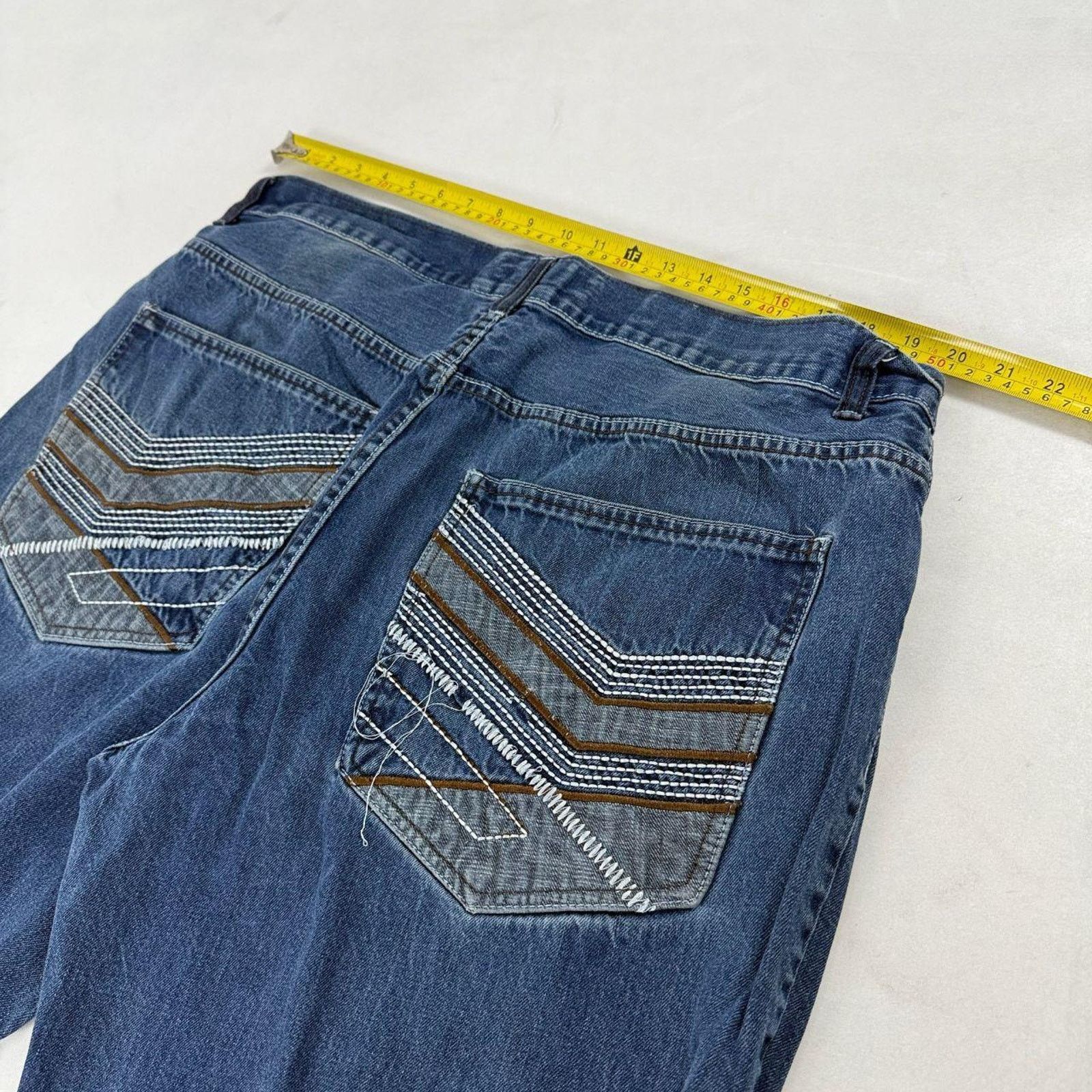 JNCO × Rocawear × Vintage Vintage y2k embroidered archive baggy skater stonewash jeans Size US 40 / EU 56 - 5 Thumbnail