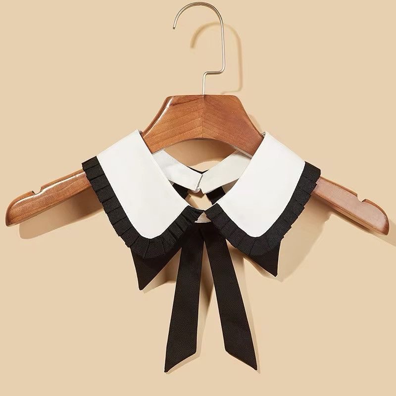 Japanese Brand × Leather White and Black Pleated Edge Bow Size ONE SIZE - 4 Thumbnail