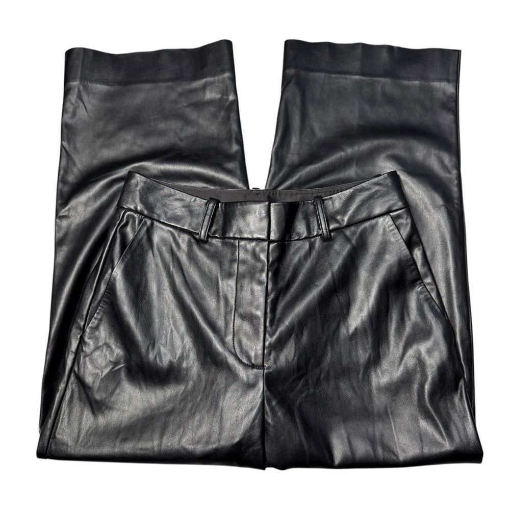 Robert Graham NWT New $298 Robert Graham Blair Faux Leather Cropped Black Size 26" / US 2 / IT 38 - 3 Thumbnail