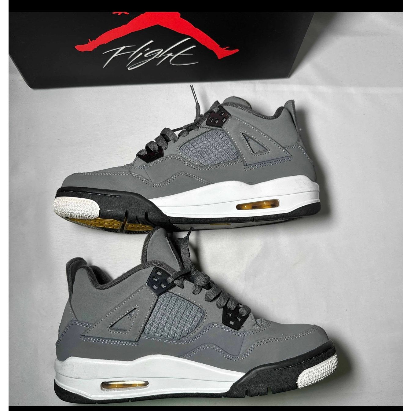 Jordan Brand × Nike Size 7 Nike Air Jordan 4 Retro GS Cool Grey 2019 Men's Shoes Size US 7 / EU 40 - 3 Thumbnail