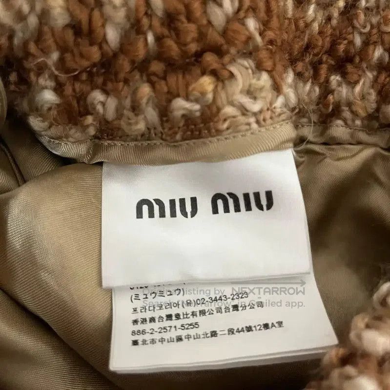 Miu Miu Miu Miu Brown Wool Midi Skirt for Women . Size 28" / US 6 / IT 42 - 6 Thumbnail
