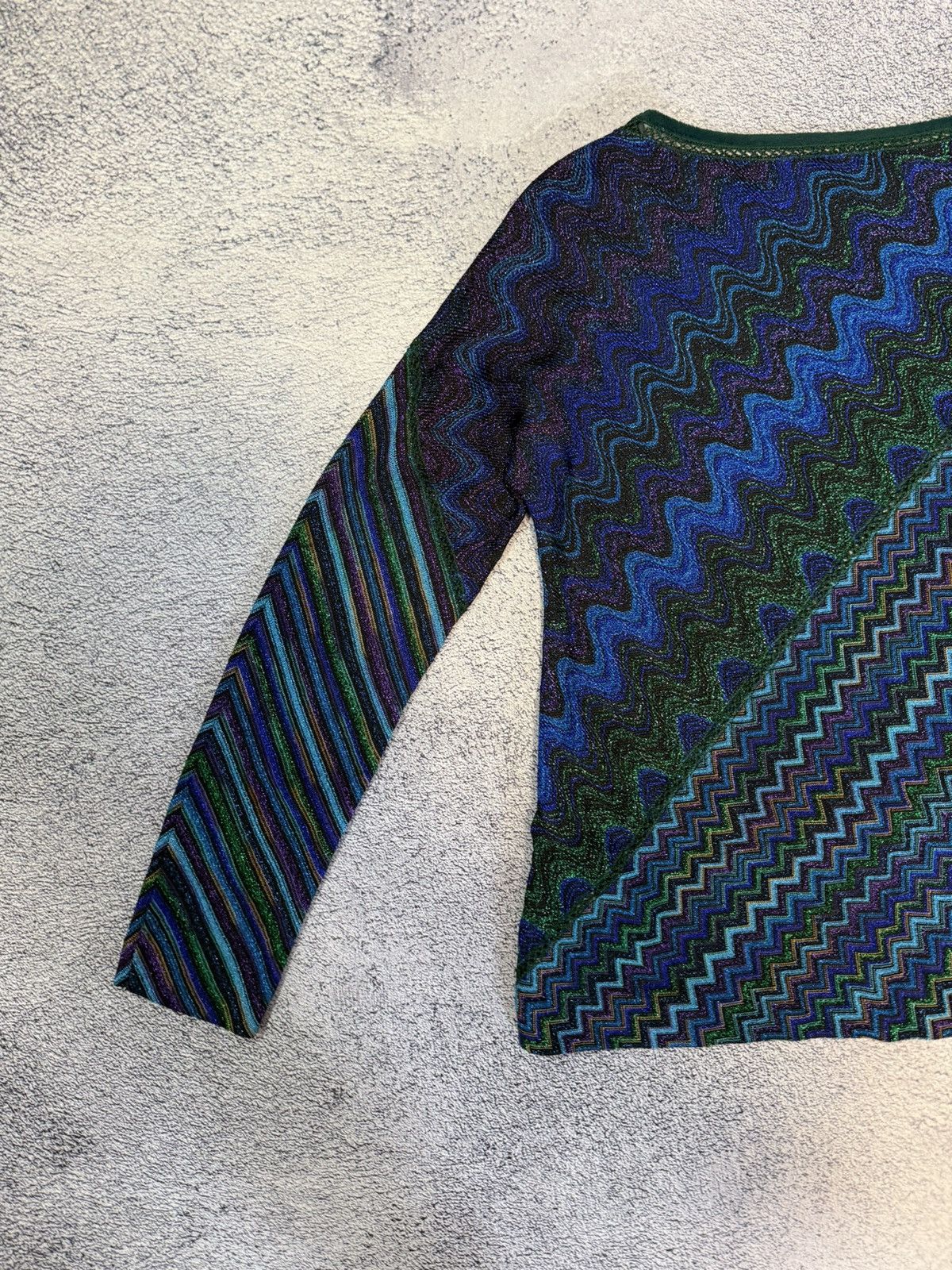 Missoni MISSONI Chevron ZigZag Knit 2-Piece Set Top & Wide Leg Pants Size 30" / US 8 / IT 44 - 10 Thumbnail