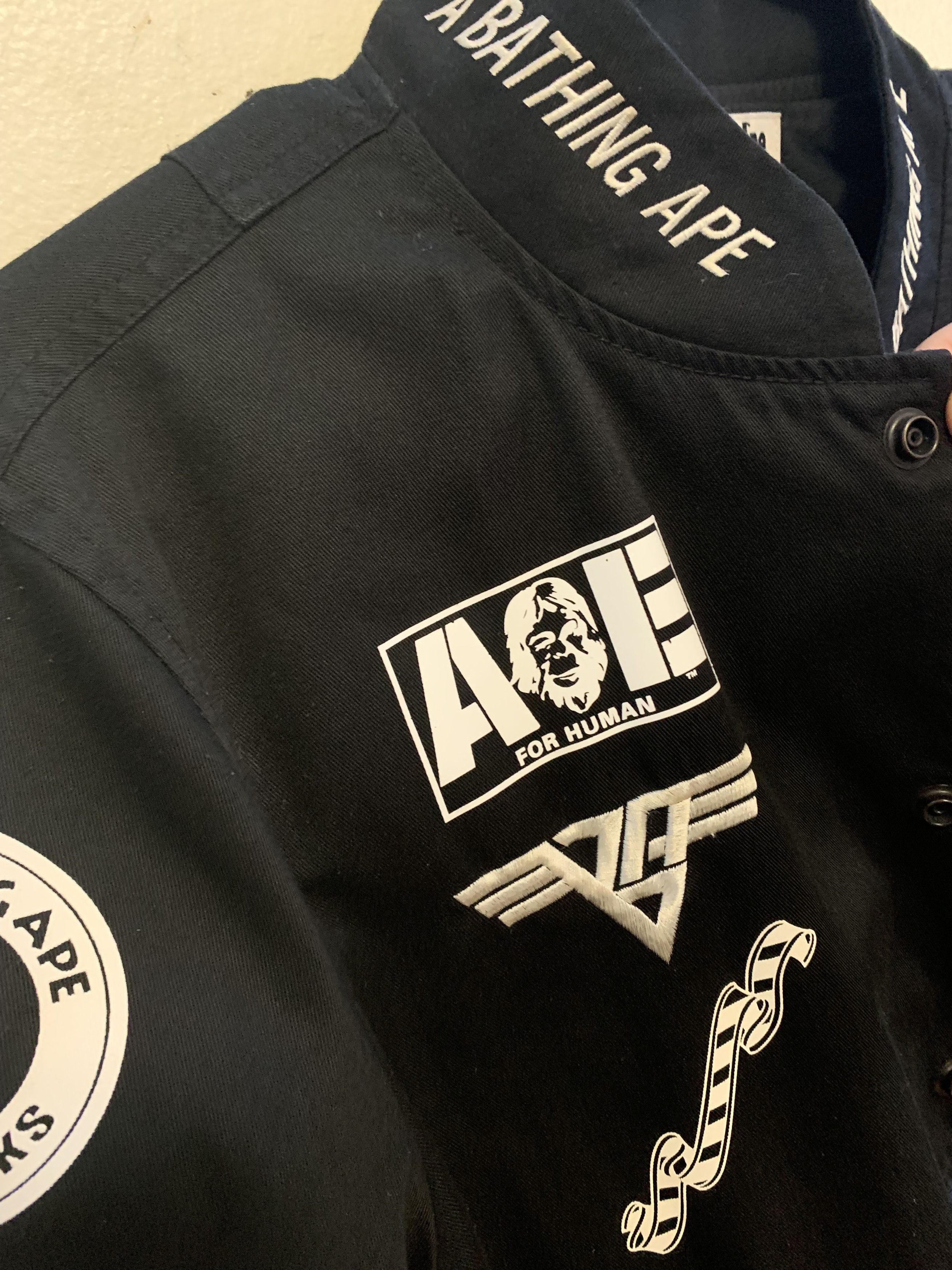 Bape BAPE Racing Jacket ⊛ BLK/BLU/WHT ⊛ Lk Nw/Gntly Usd Size US M / EU 48-50 / 2 - 3 Thumbnail