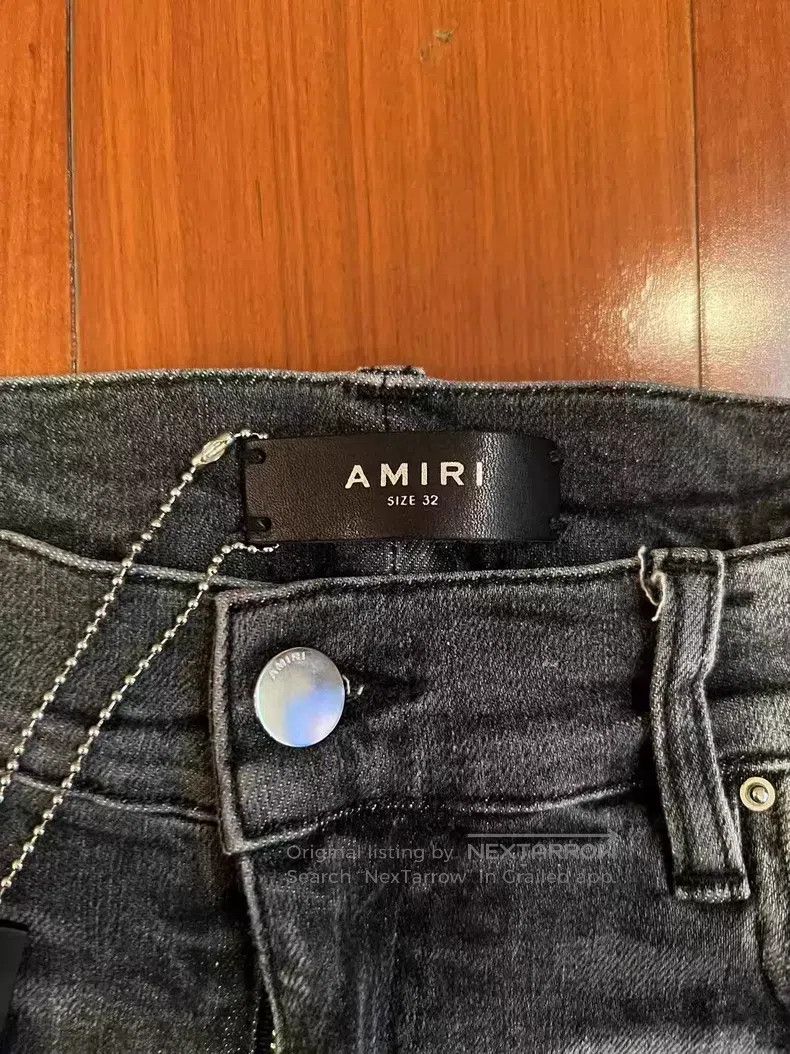 Amiri Amiri Splattered Destroyed Dark Grey Jeans Size 32 Size US 32 / EU 48 - 3 Thumbnail