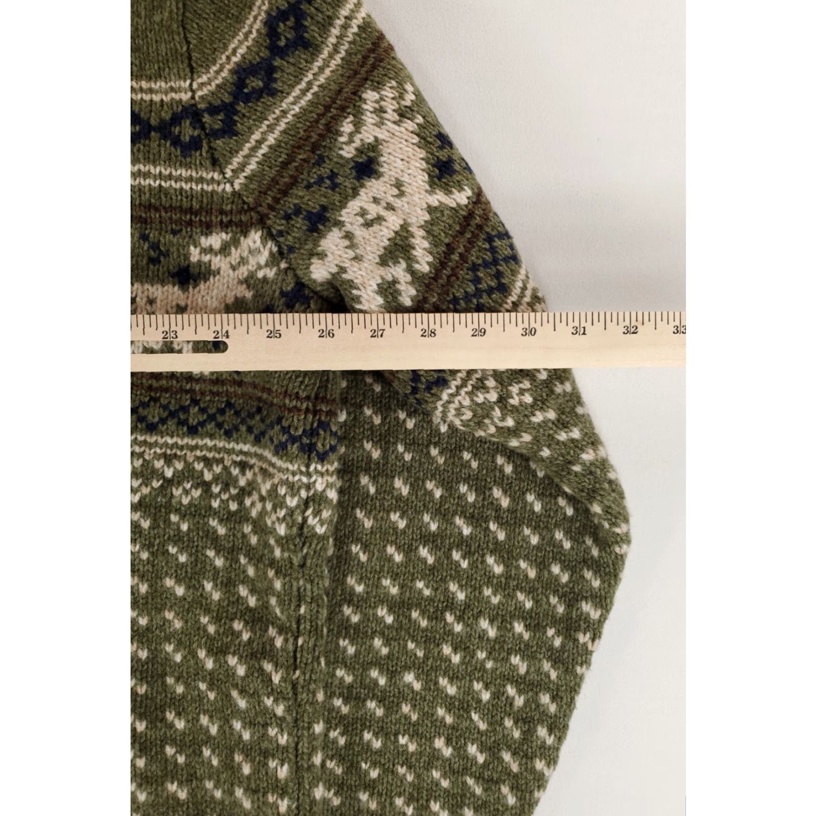 Vintage VINTAGE? LL Bean Sweater Nordic Lambs Wool Reindeer Green Crew Neck Mens XXL Tall NWT Size US XXL / EU 58 / 5 - 6 Thumbnail