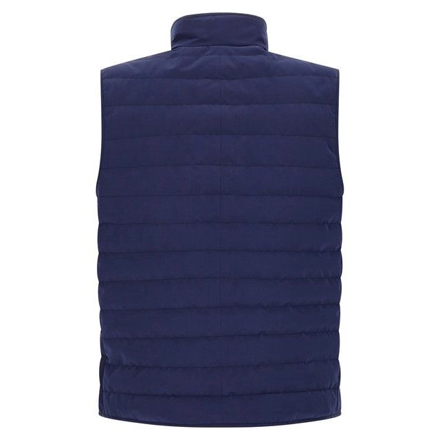 BRUNELLO CUCINELLI $2500 Blue Nylon Down Vest New & Authenti