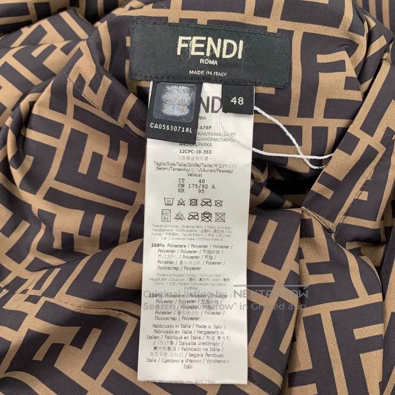 Fendi Fendi Brown logo lettering full print double-sided wear ho Size US M / EU 48-50 / 2 - 8 Thumbnail