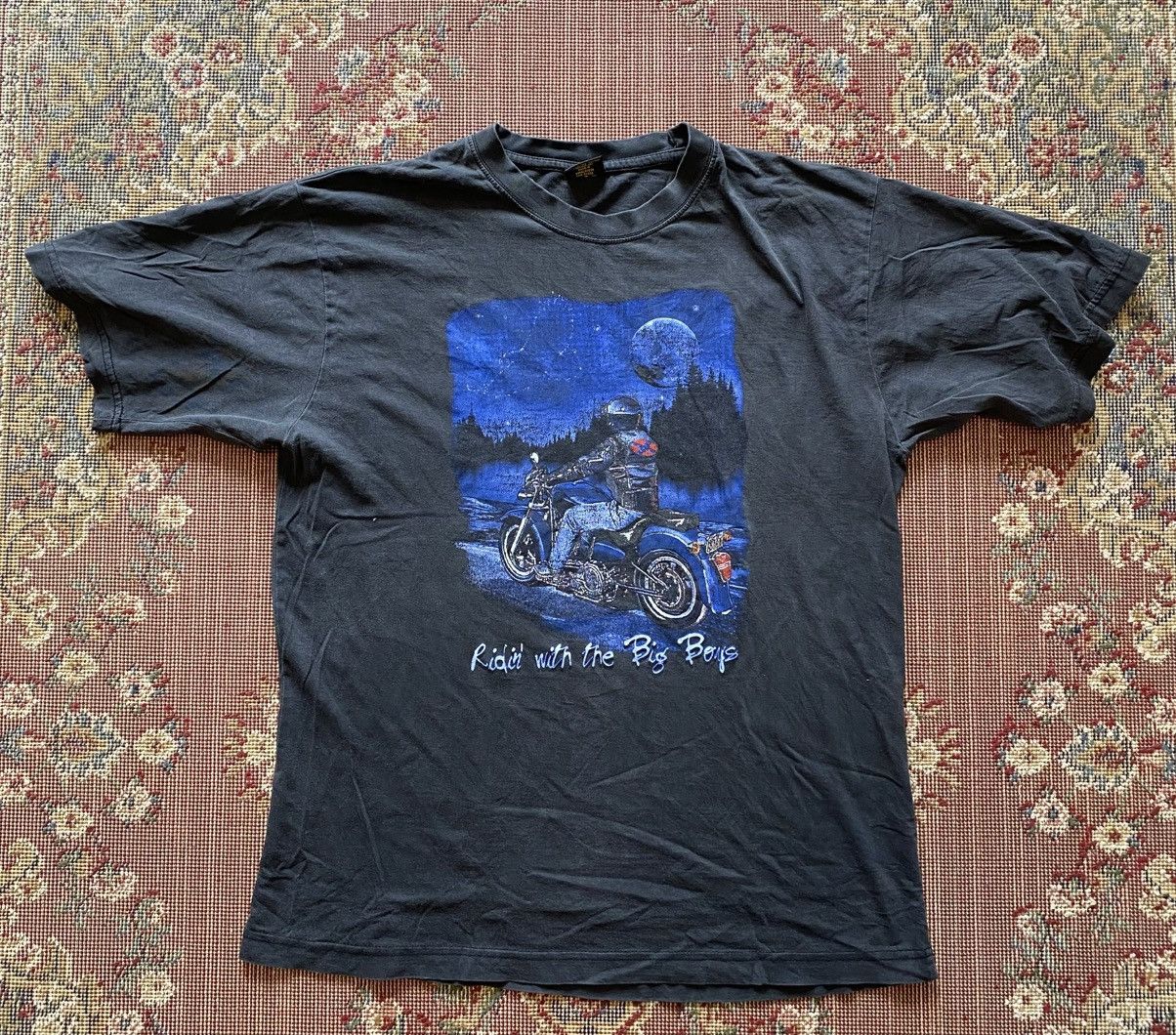 Vintage Vintage biker t shirt Graphic Fade 90s Size US L / EU 52-54 / 3 - 1 Thumbnail