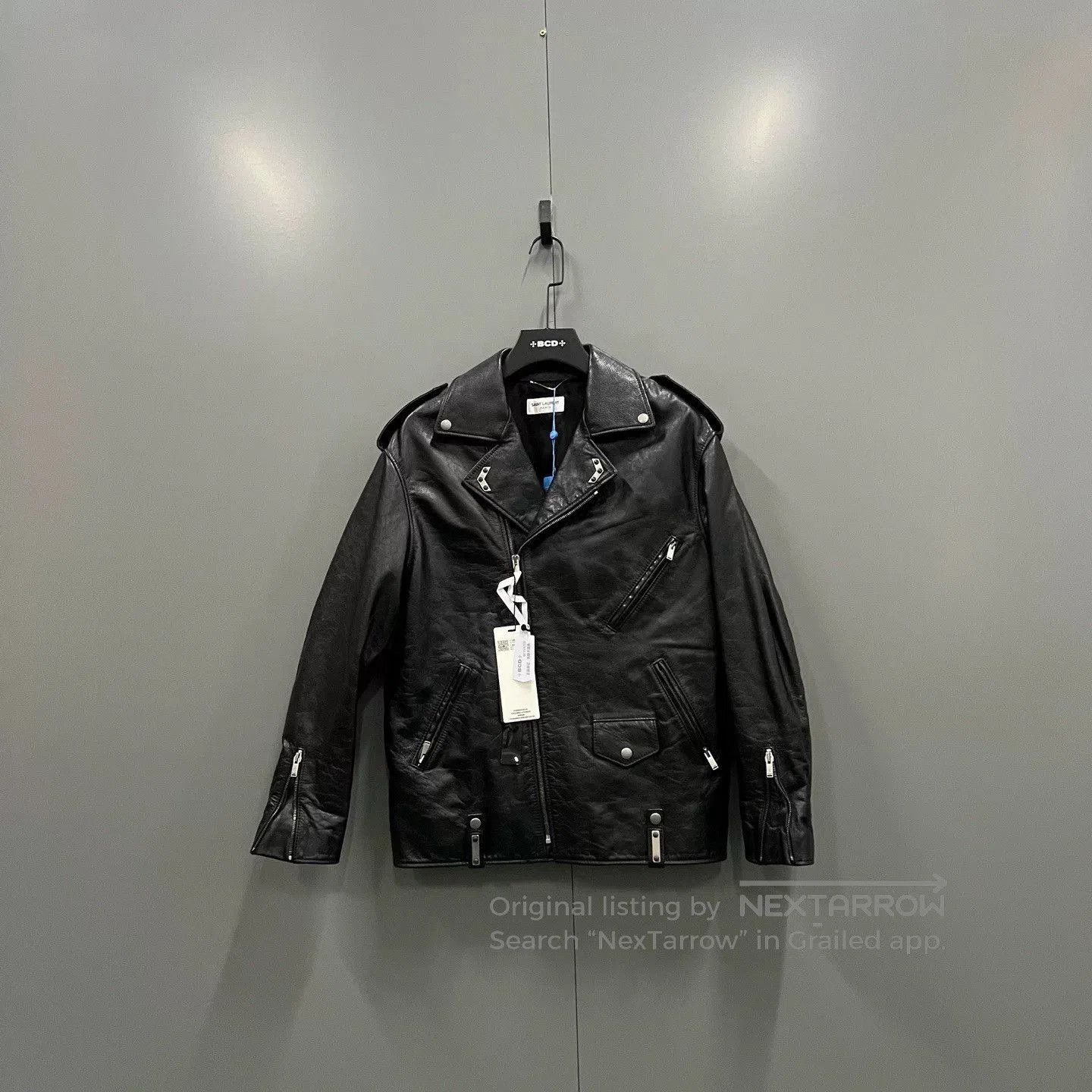 Saint Laurent Paris Saint Laurent Black Leather Biker Jacket. Size US M / EU 48-50 / 2 - 1 Thumbnail