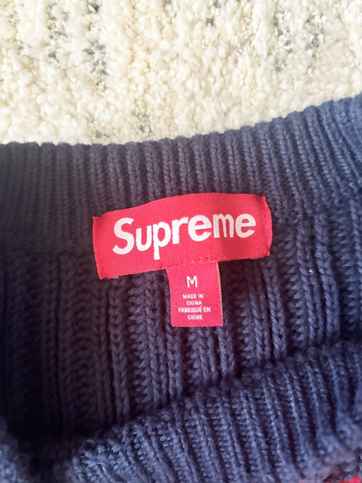 Supreme Supreme Loose Gauge Stripe Small Box Logo Sweater Size US M / EU 48-50 / 2 - 2 Thumbnail