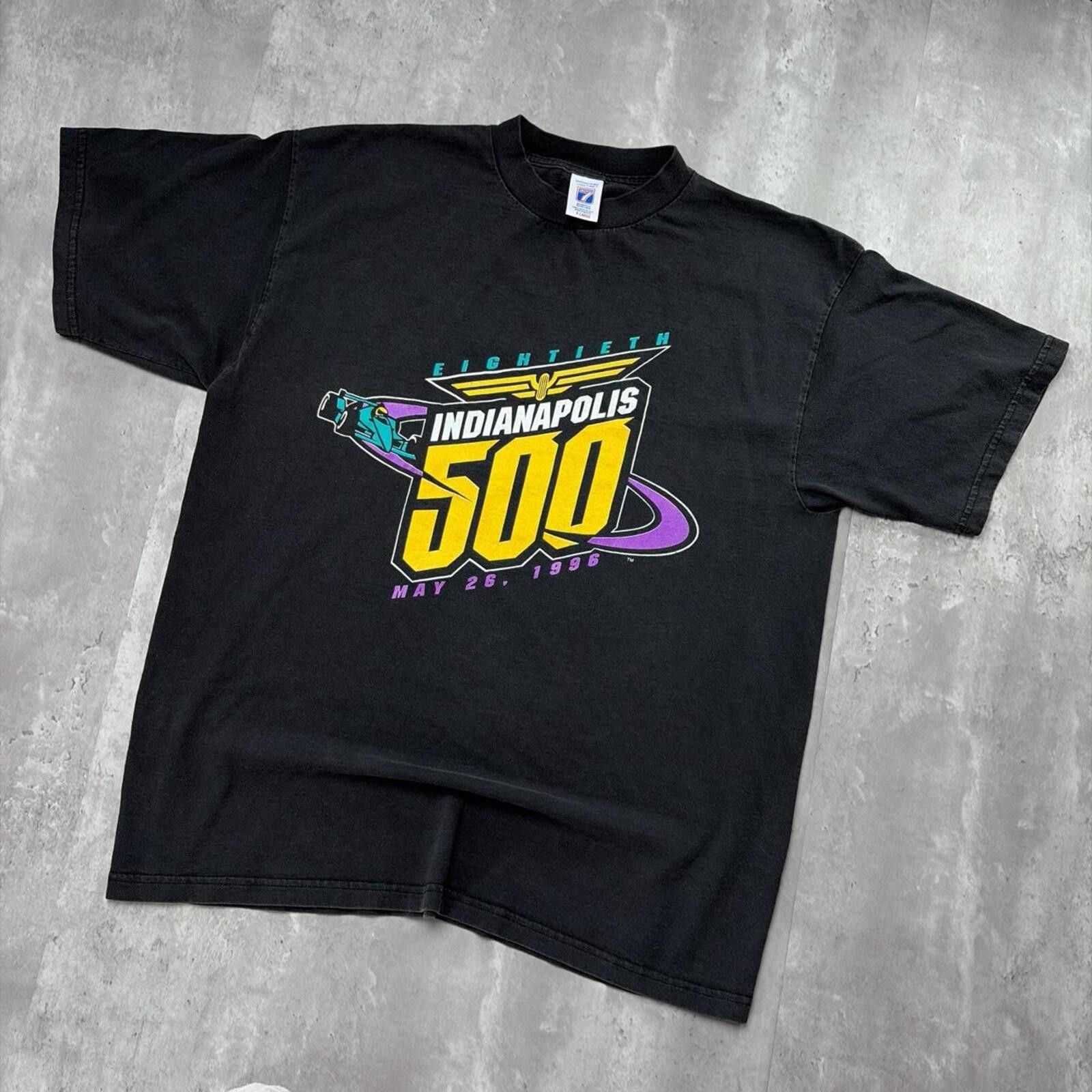 Logo 7 Vintage 1996 Indianapolis 500 Logo 7 Racing Graphic T Shirt Size US XL / EU 56 / 4 - 2 Thumbnail