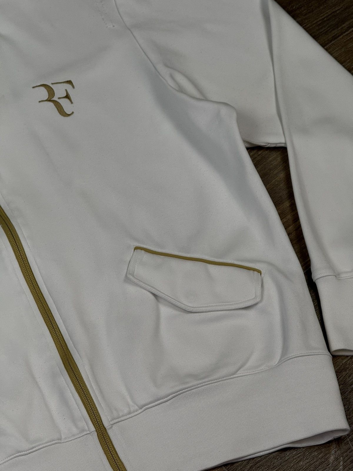 Nike Nike RF Roger Federer Wimbeldon 2010 White Zip Track Jacket Size US L / EU 52-54 / 3 - 8 Thumbnail
