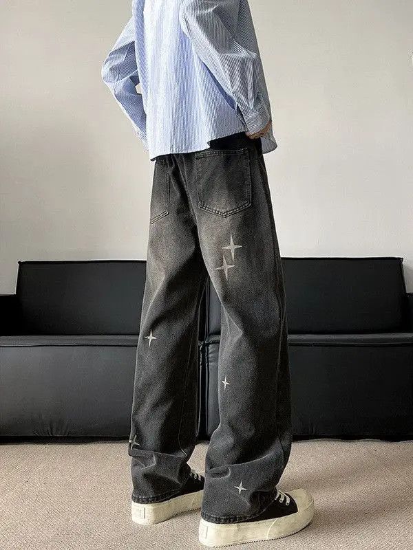 Japanese Brand Retro loose washed wide leg jeans Size US 32 / EU 48 - 3 Thumbnail