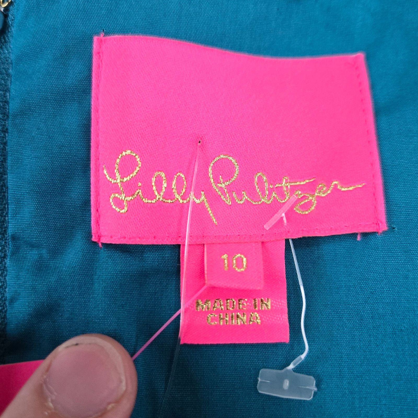 Lilly Pulitzer Lilly Pulitzer Teal Kaylee Eyelet Sleeveless Dress Size 10 Size L / US 10 / IT 46 - 8 Thumbnail