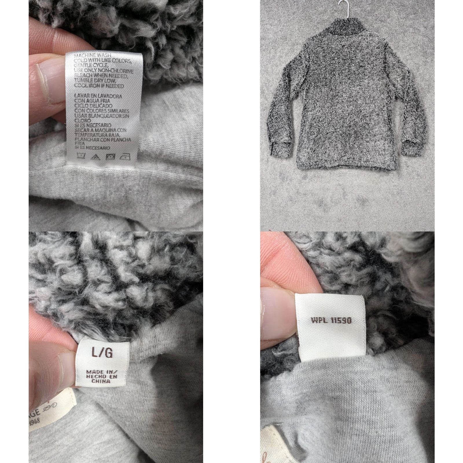 Weatherproof Weatherproof Vintage Jacket L Gray Sherpa Fleece 1/4 Zip Casual Winter Men Large Size L / US 10 / IT 46 - 8 Thumbnail