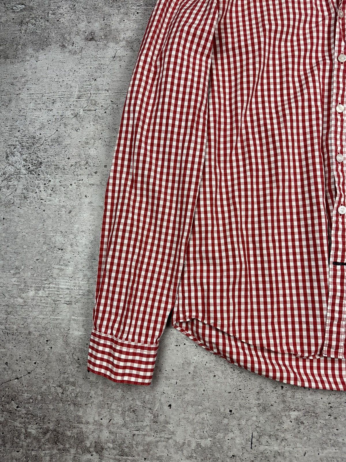 Burberry Burberry Brit Small Logo Check Patterned Button Up Shirt Size US XL / EU 56 / 4 - 4 Thumbnail