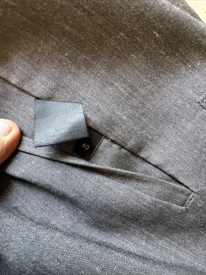 Theory Cotton/Linen blend sport jacket in grey size 40 Retail $595 Size 40R - 4 Thumbnail