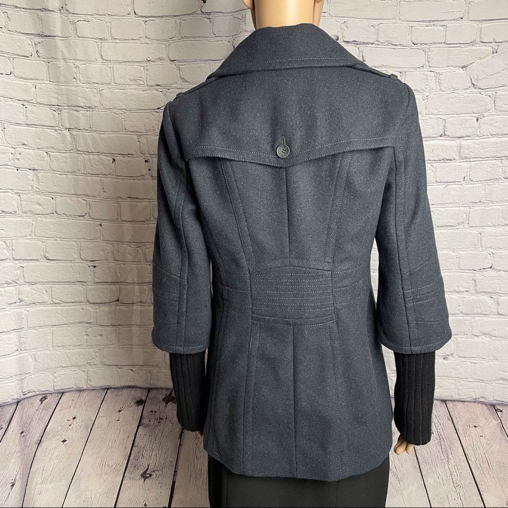 Andrew Marc Andrew Marc Wool Coat Jacket Grey Color Knit Cuffs Size 6 Size M / US 6-8 / IT 42-44 - 3 Thumbnail