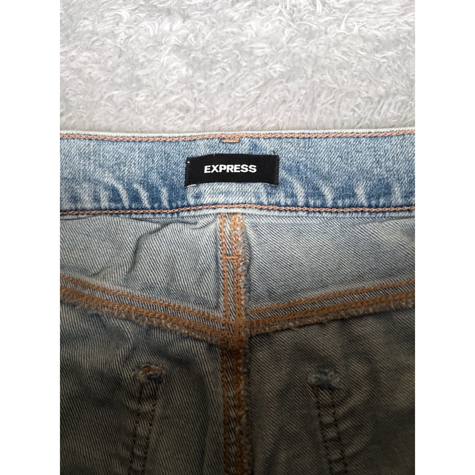 Vintage D. Jeans Womens Jeans Bootcut Distressed Light Wash Low Rise 30x31 Blue Cotton 4 Womens Jeans 30 Bootcut Distressed 4-in-1 Size 27" / US 4 / IT 40 - 6 Thumbnail
