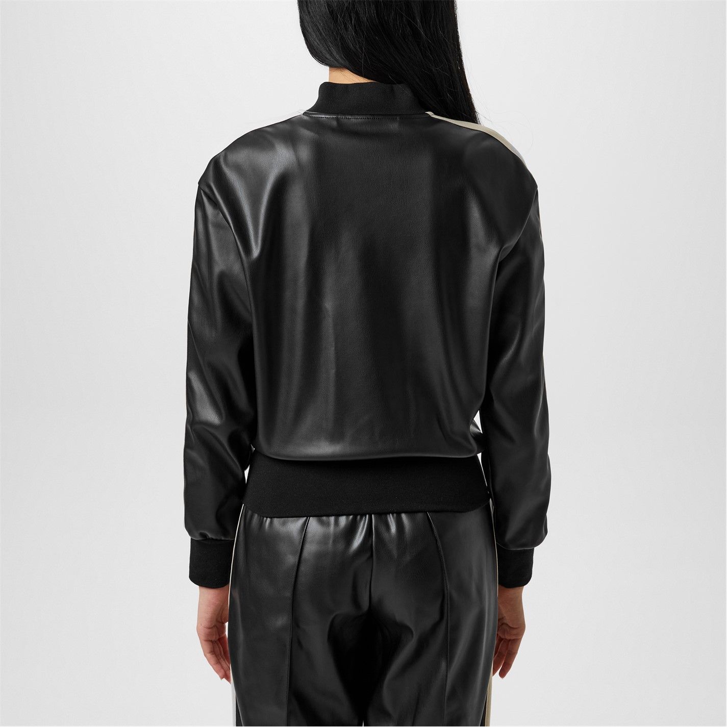 Palm Angels o1g2r1mq0325 Track Bomber Jacket in Black & White Size M / US 6-8 / IT 42-44 - 5 Thumbnail