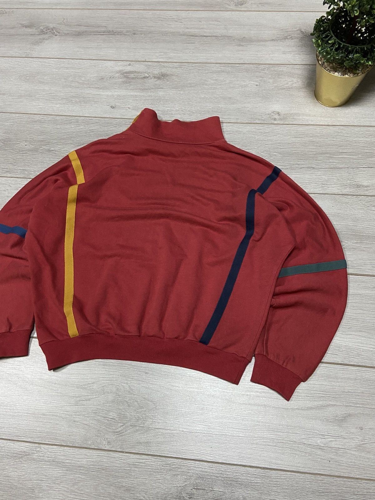 Adidas Adidas West Germany cropped stripe buttons turtle sweatshirt Size US M / EU 48-50 / 2 - 15 Thumbnail