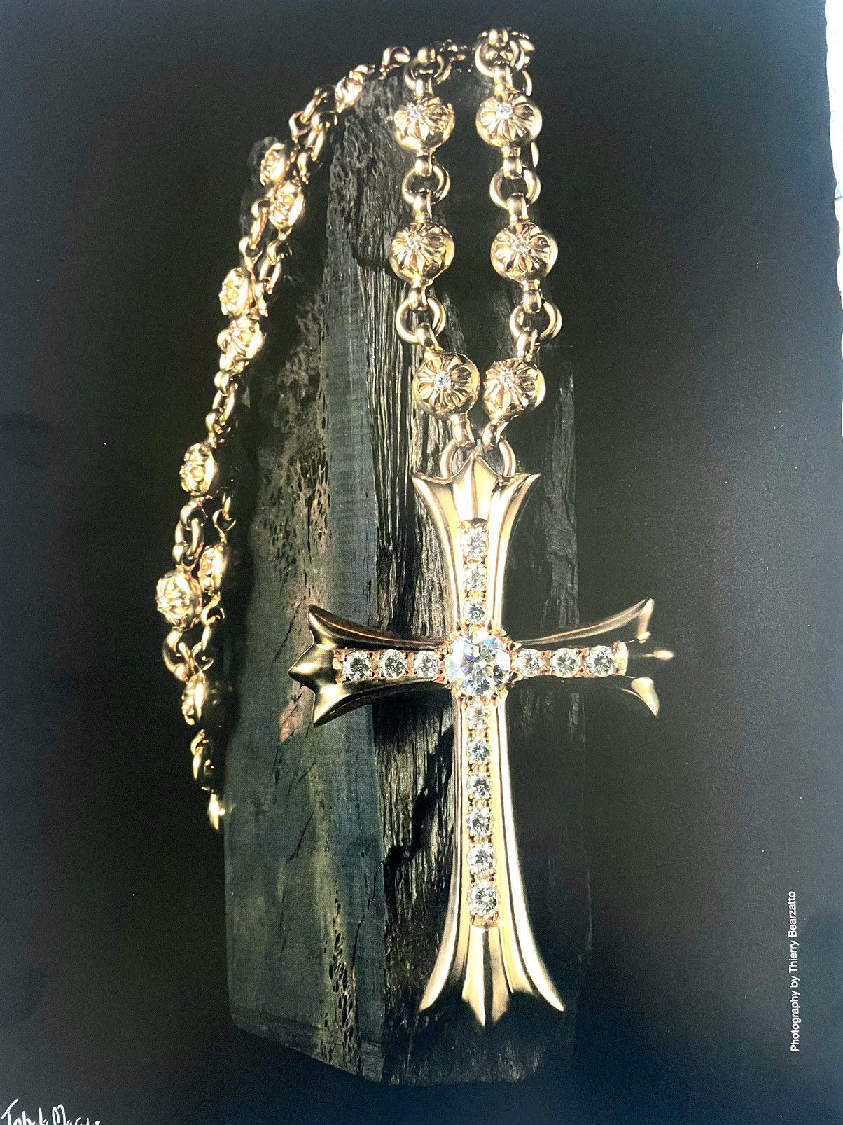 Chrome Hearts Chrome Hearts gold cross 8x11 magazine cutout Poster Size ONE SIZE - 2 Thumbnail